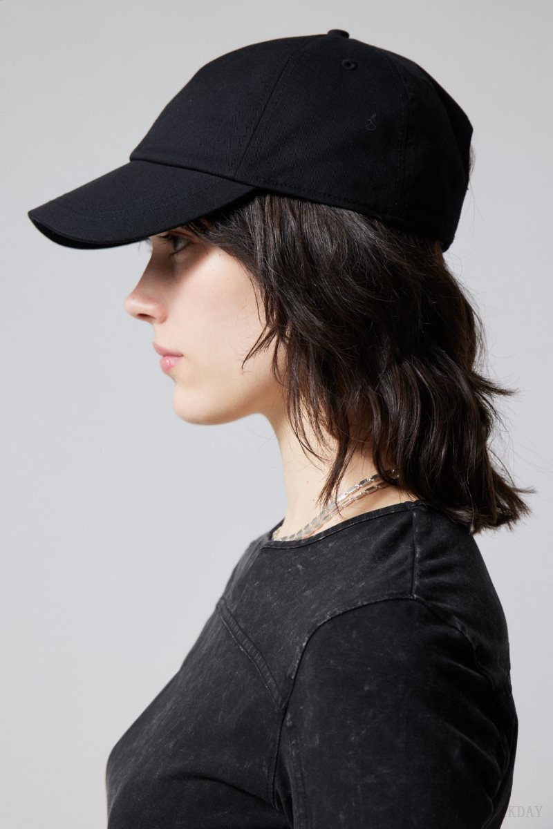 Weekday Essential Cotton Cap Black | UVES7321