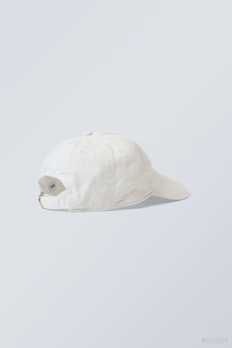 Weekday Essential Embroidery Cap White | DUDY6817