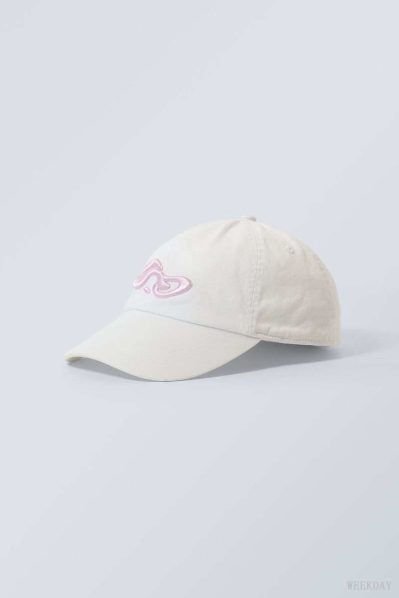 Weekday Essential Embroidery Cap White | DUDY6817