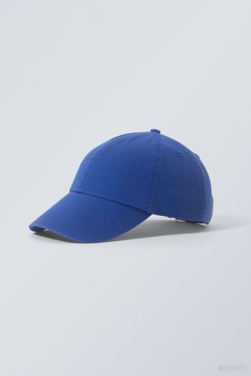 Weekday Essential Washed Cap Deep Blue | UOBO0847