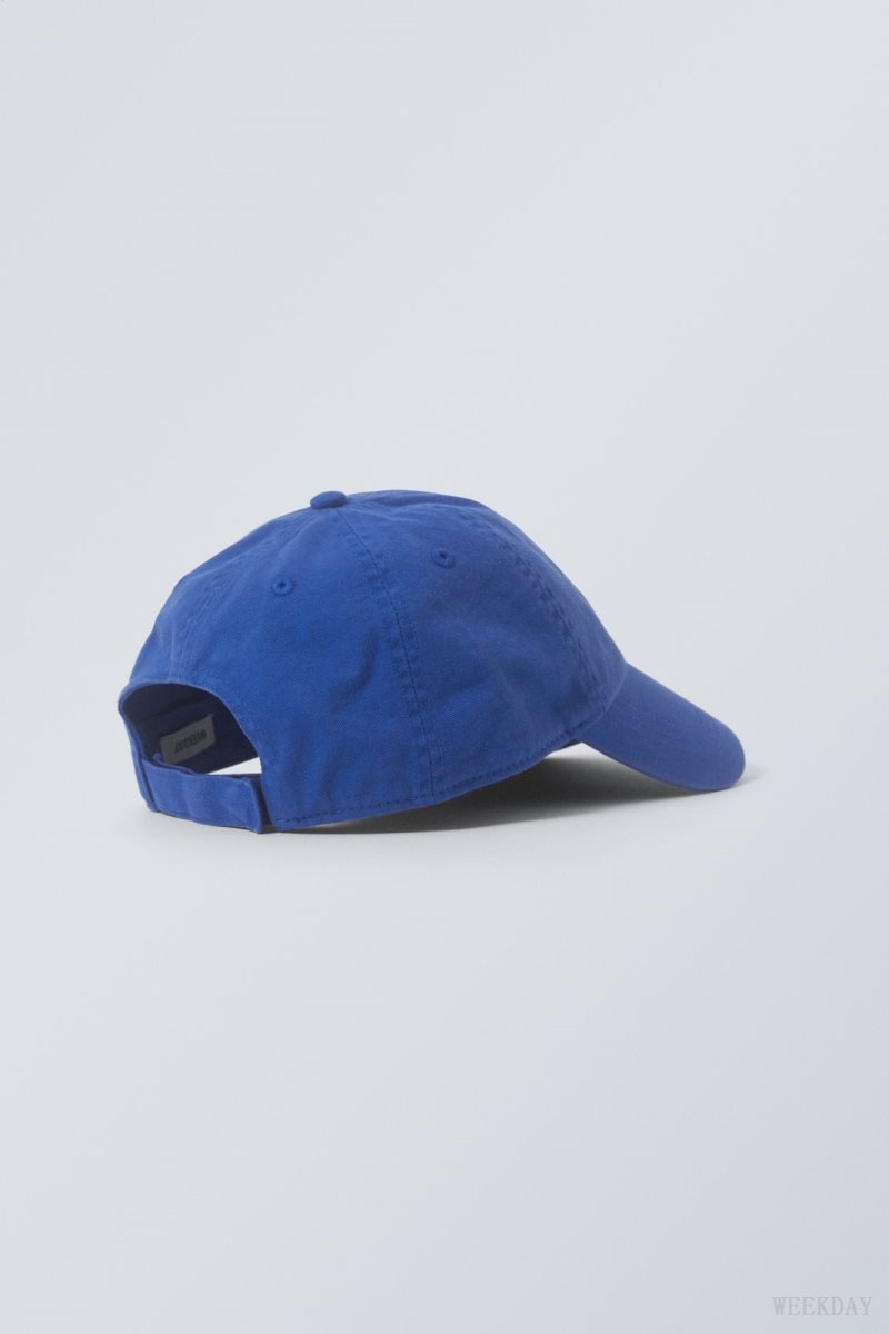 Weekday Essential Washed Cap Deep Blue | UOBO0847