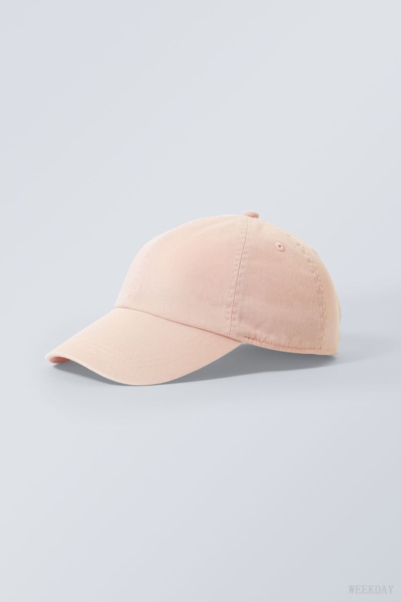 Weekday Essential Washed Cap Pink | QXSU9538