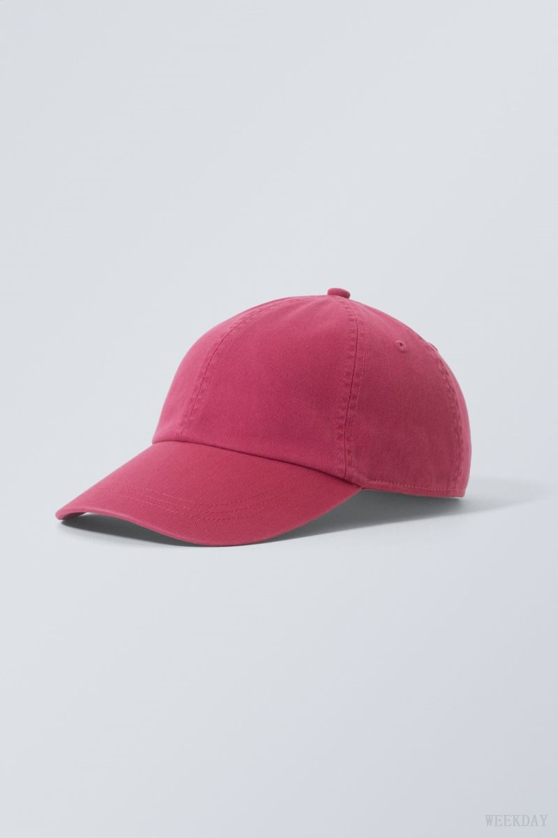 Weekday Essential Washed Cap Pink | VXJR1230