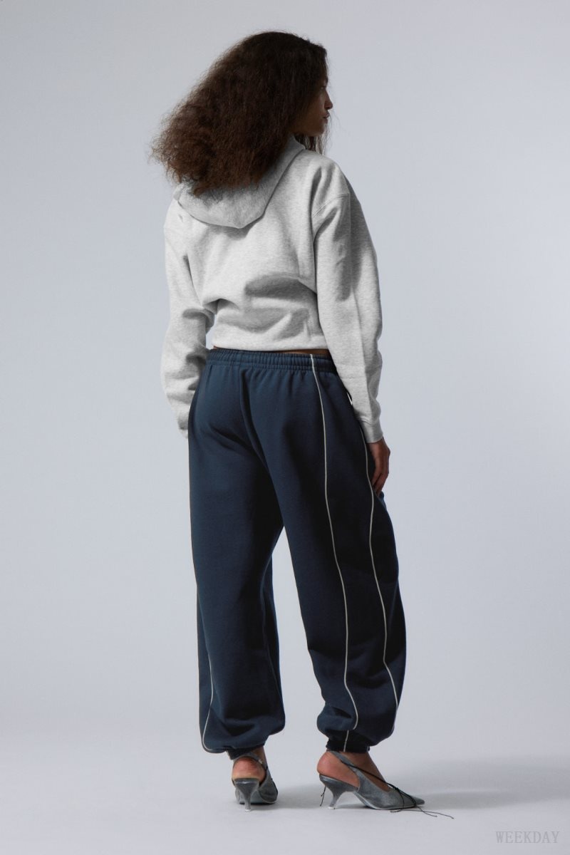 Weekday Even Piping Sweatpants Dark Blue | PGKV1723