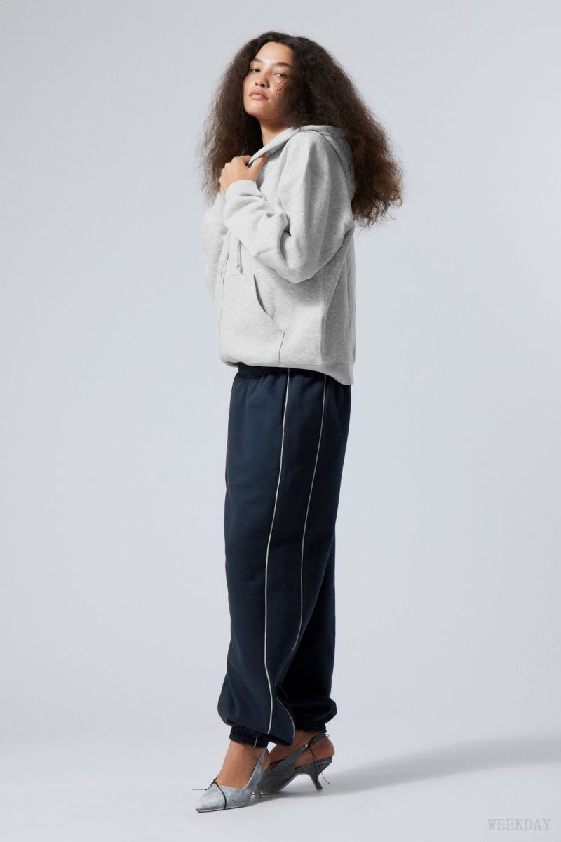 Weekday Even Piping Sweatpants Dark Blue | PGKV1723