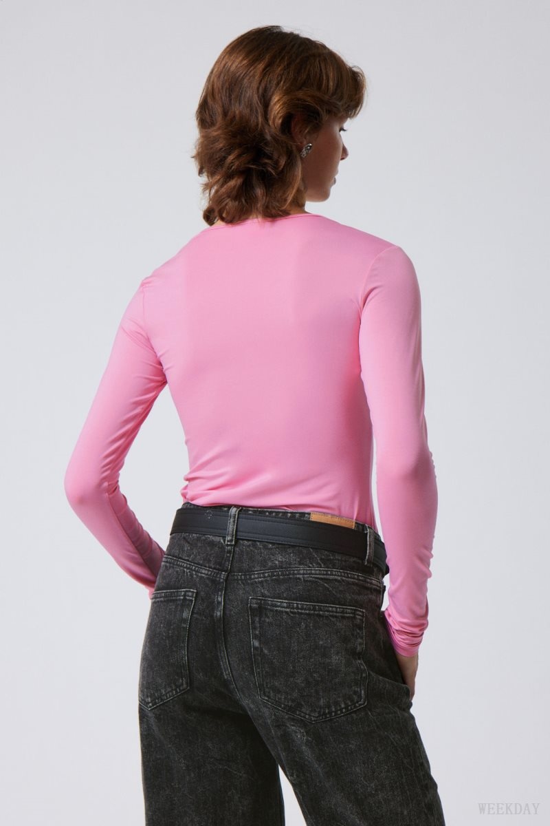 Weekday Fine Long sleeve Pink | TLNV8423