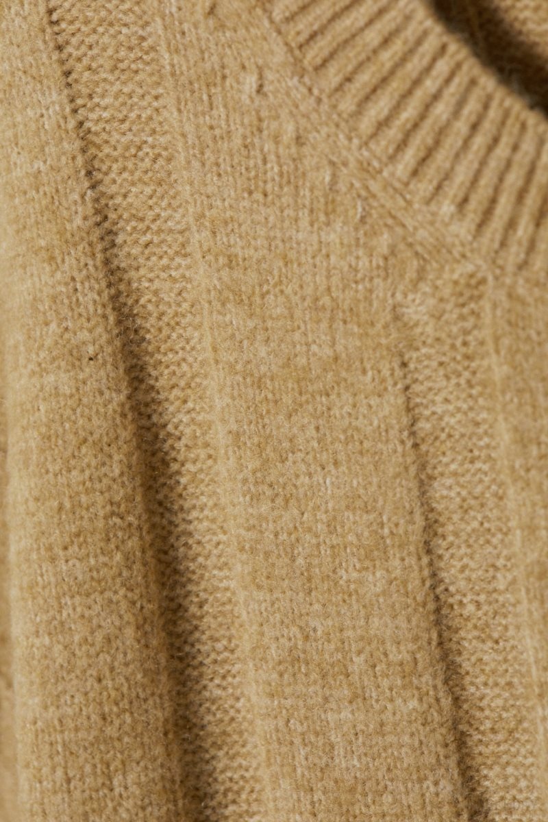 Weekday Fiona Rib Sweater Beige | XLYW2273