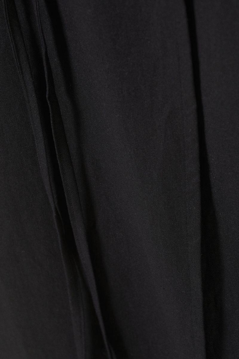 Weekday Fold Linen Mix Long Skirt Black | DBWX5040