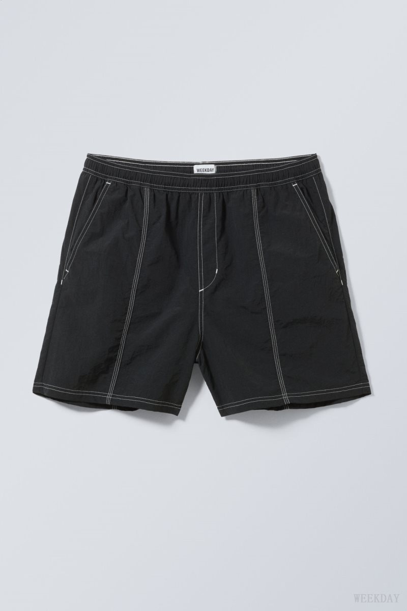 Weekday Fred Relaxed Shorts Black | MFNX2503