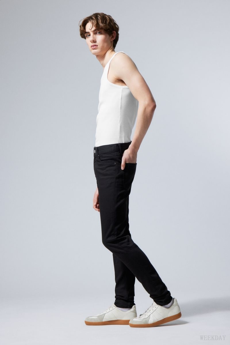 Weekday Friday Skinny Jeans Black | XTNM2808