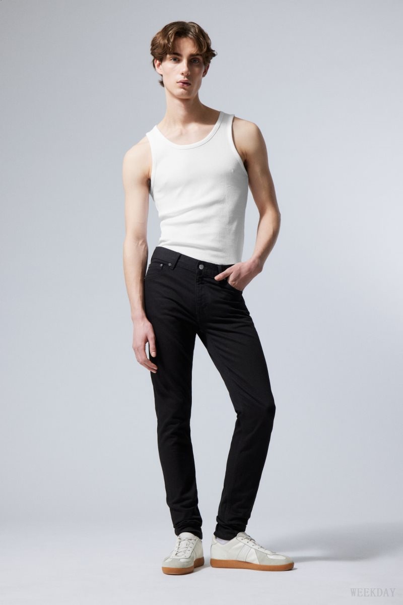 Weekday Friday Skinny Jeans Black | XTNM2808