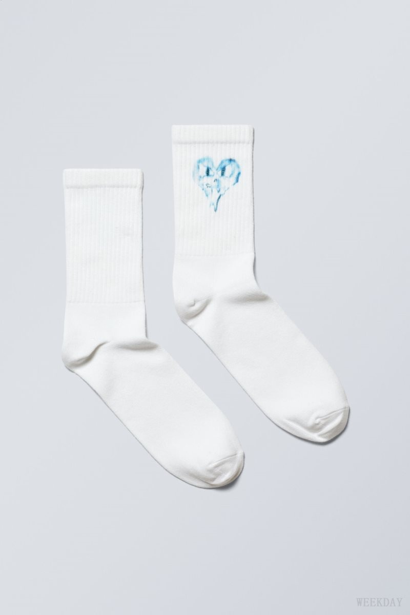 Weekday Graphic Sport Sock Angry Heart | SAVY5352