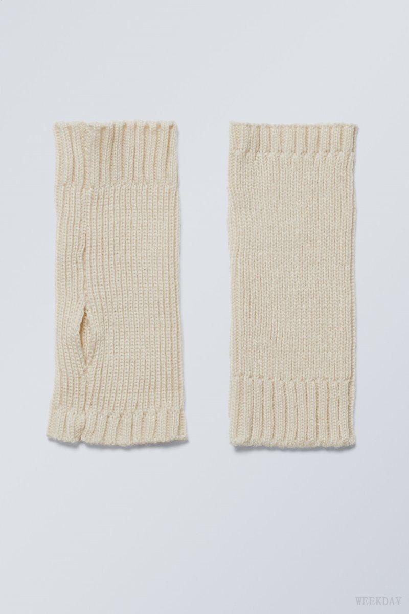 Weekday Hanna Wrist Warmer Beige | IGLY9254