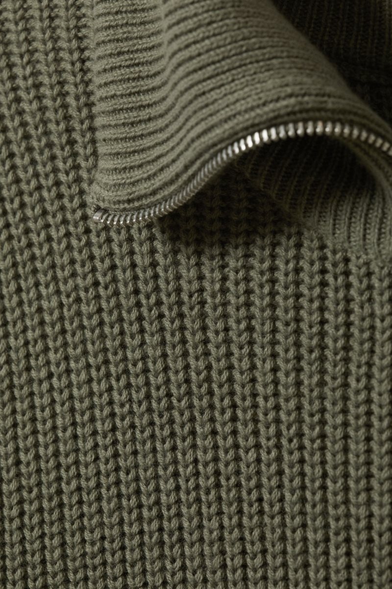 Weekday Harry Wool Blend Sweater Khaki | AUXG4620