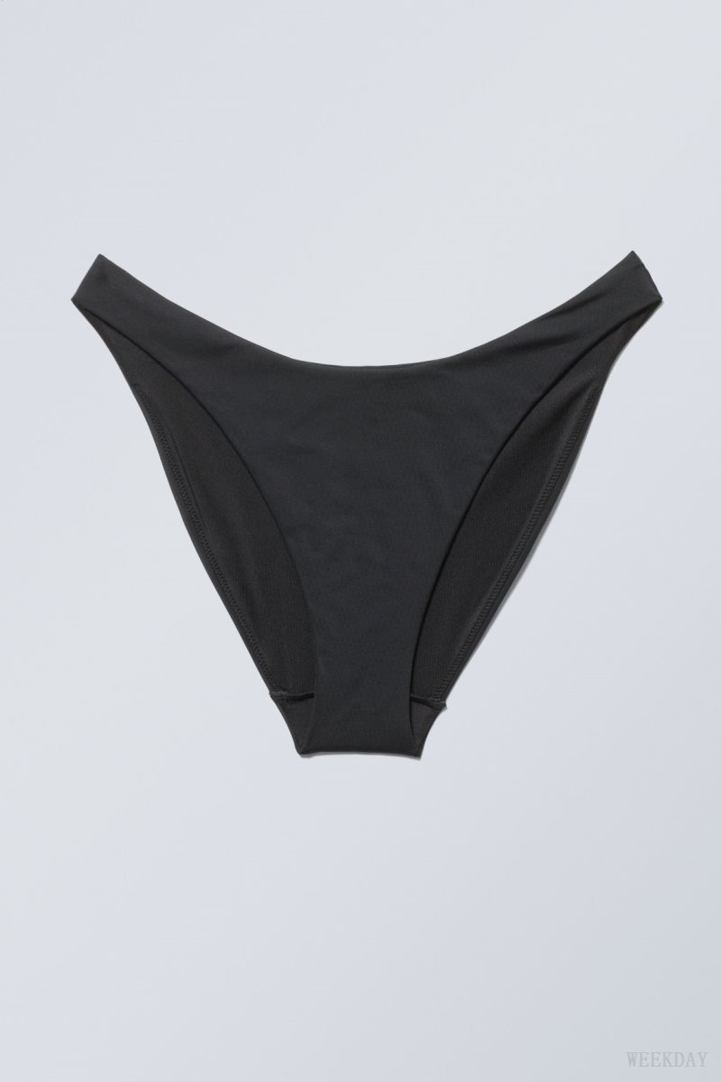 Weekday Highcut Bikini Bottoms Black | JRNG4952