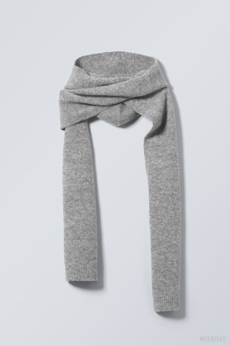 Weekday Hood Scarf Grey | CXQU8578