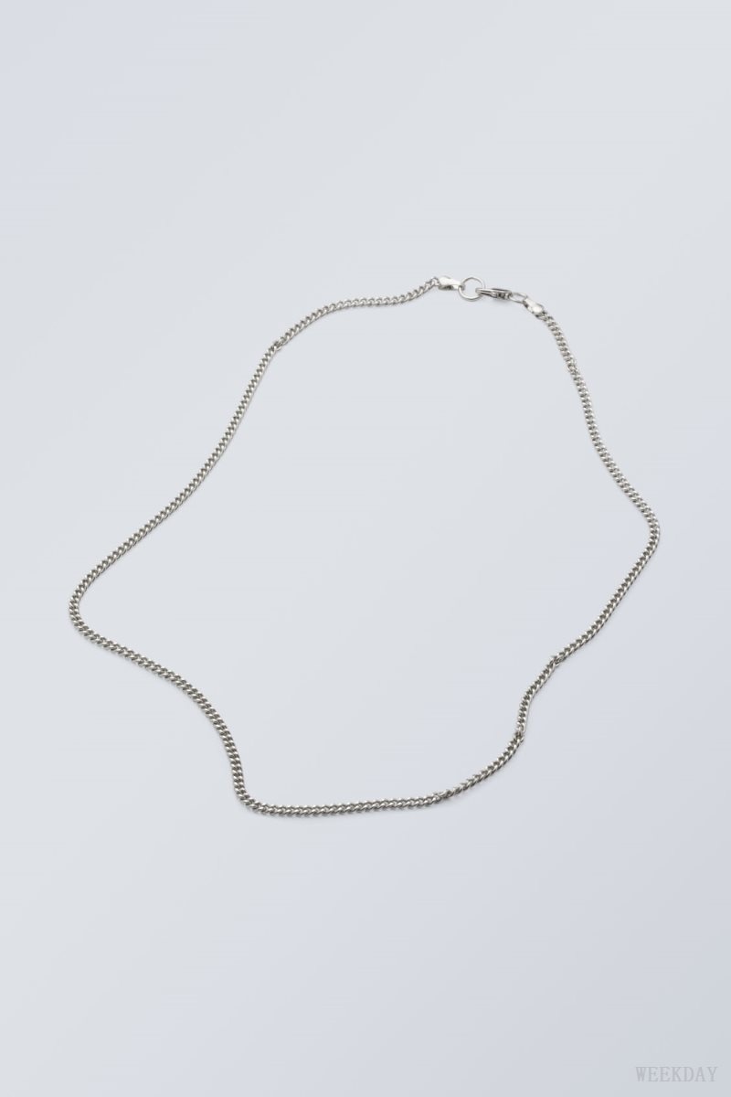 Weekday John Necklace Silver | XQKR9136