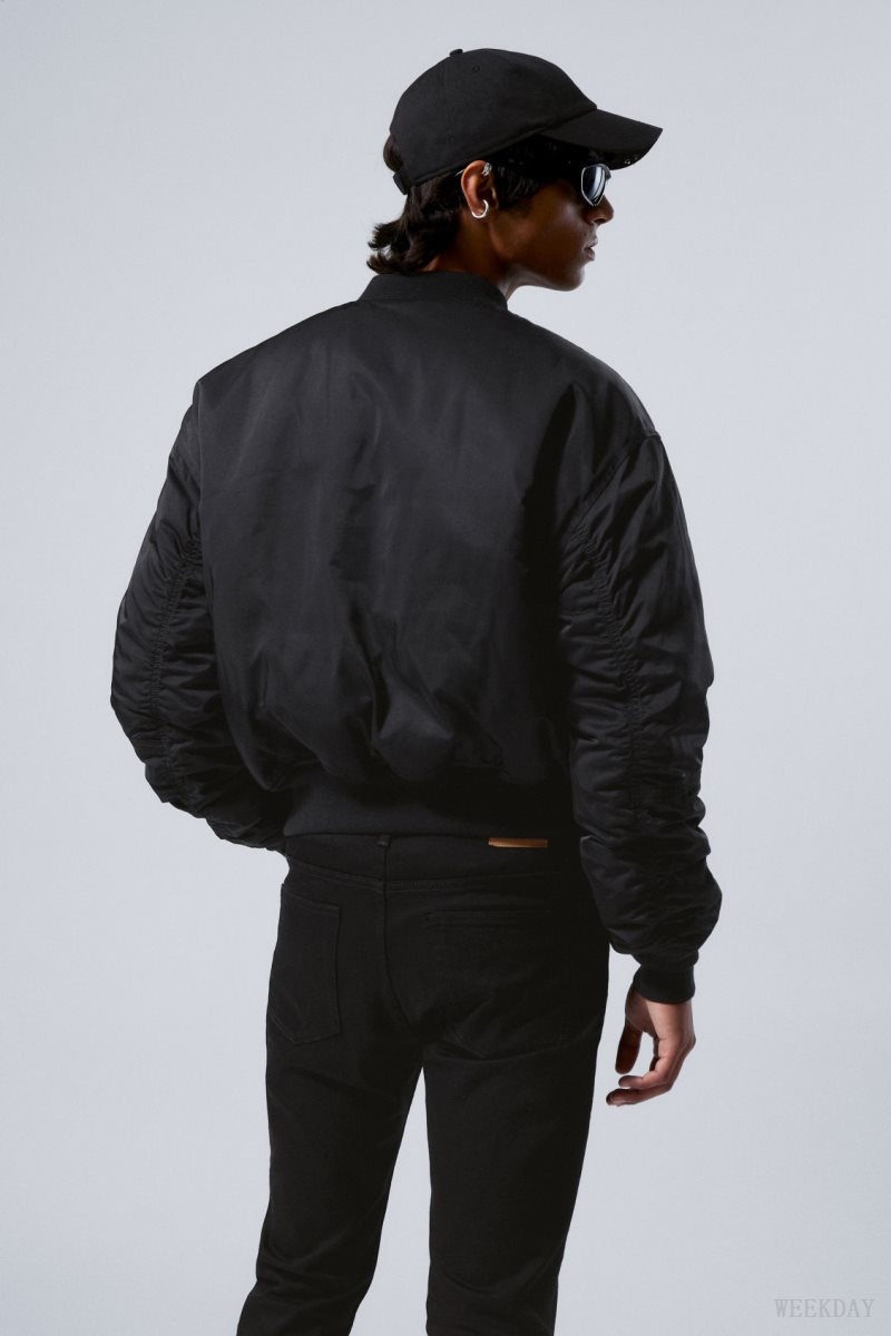 Weekday Jon Bomber Jacket Black | MOYD3805