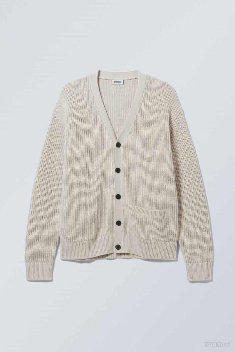 Weekday Jonas Regular Cardigan Beige | NARK6653