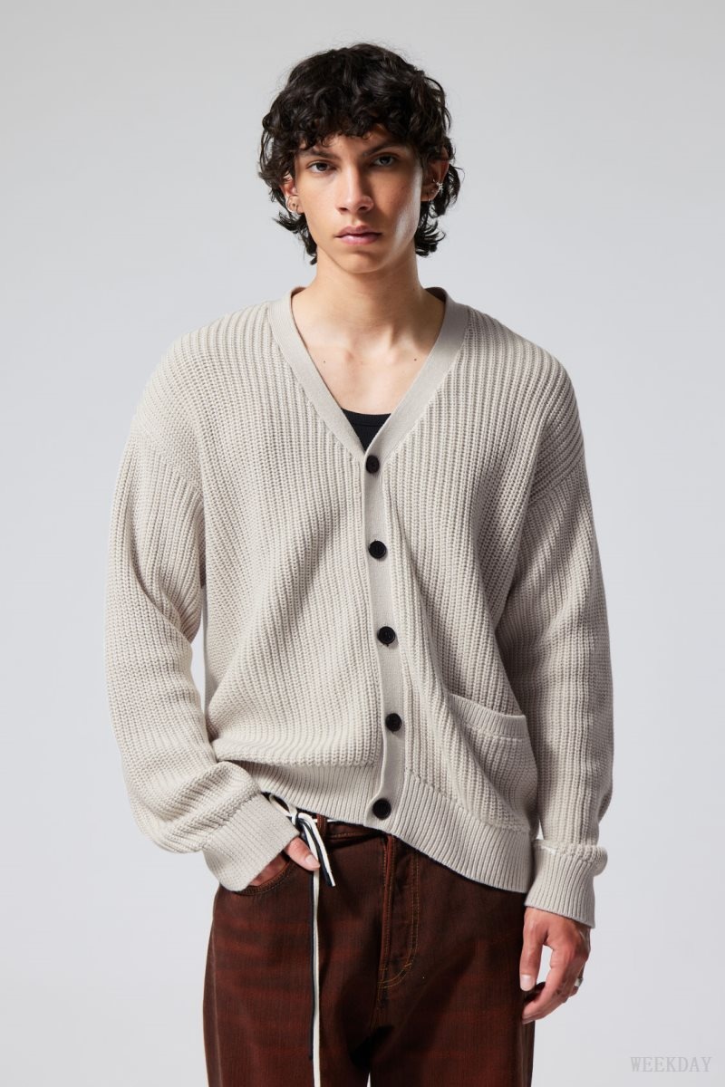 Weekday Jonas Regular Cardigan Beige | NARK6653