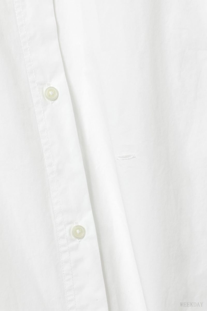 Weekday June Fitted Shirt White | VAXH3221