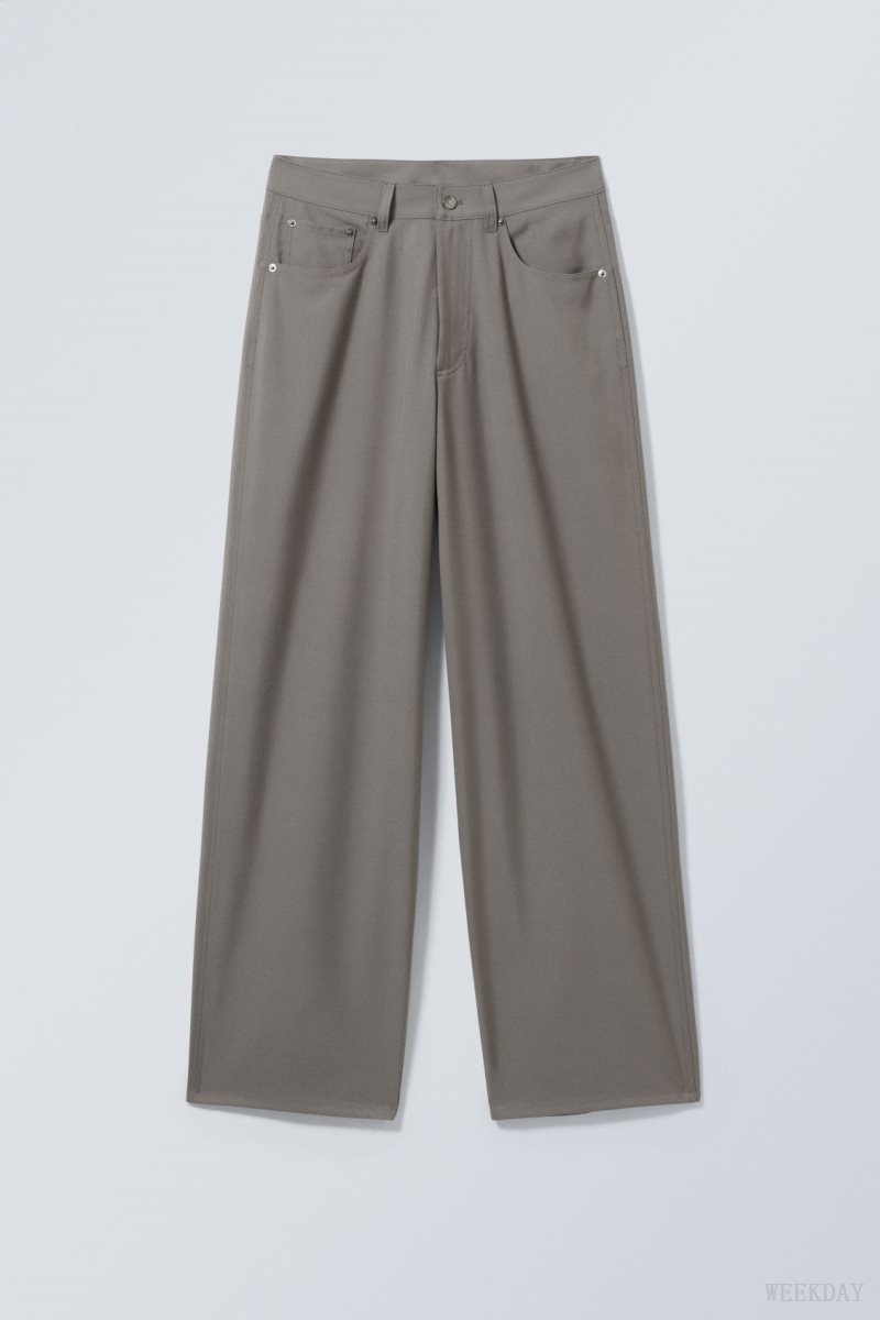 Weekday Juun Baggy Trousers Grey | FRPR6009