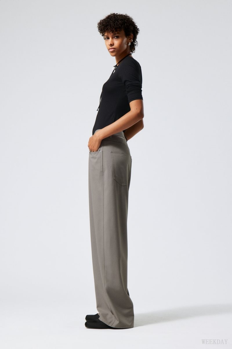 Weekday Juun Baggy Trousers Grey | FRPR6009