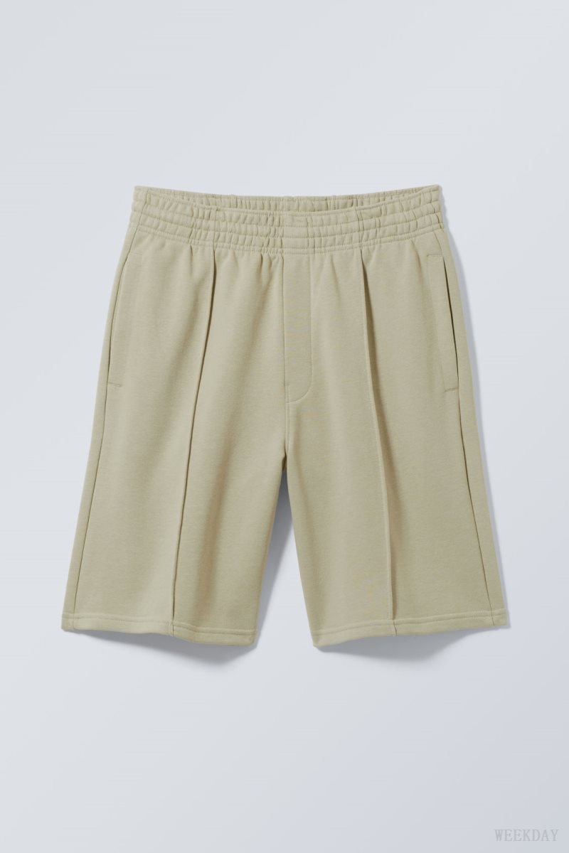 Weekday Ken Terry Lightweight Shorts Khaki | EMEC0295