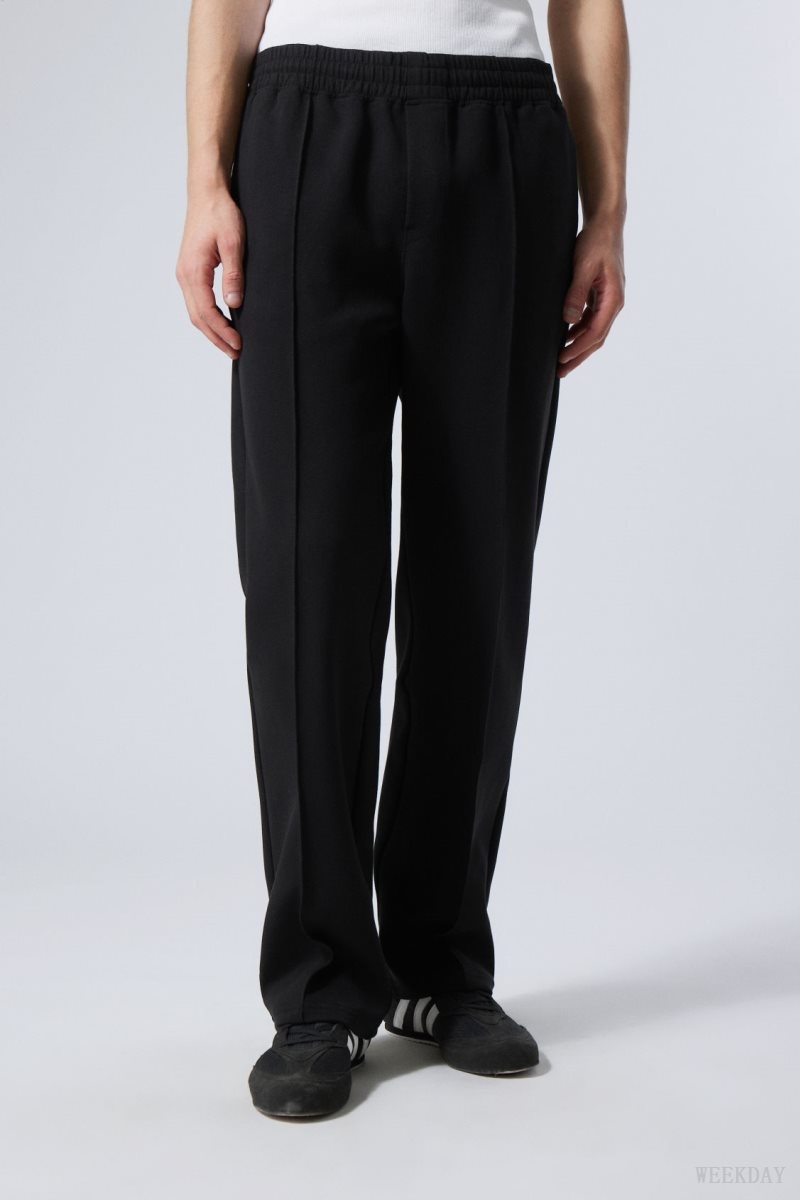 Weekday Ken Tracksuit Pants Black | KWUD4147