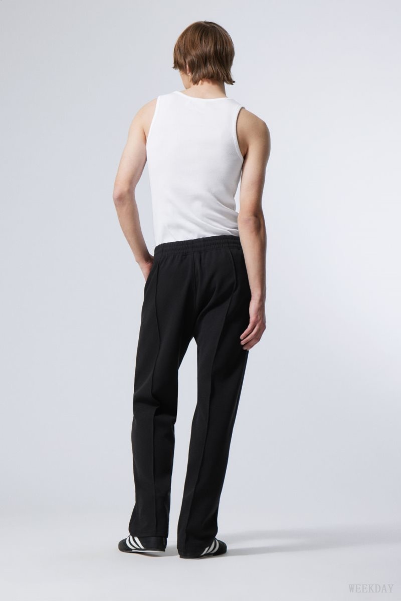 Weekday Ken Tracksuit Pants Black | KWUD4147