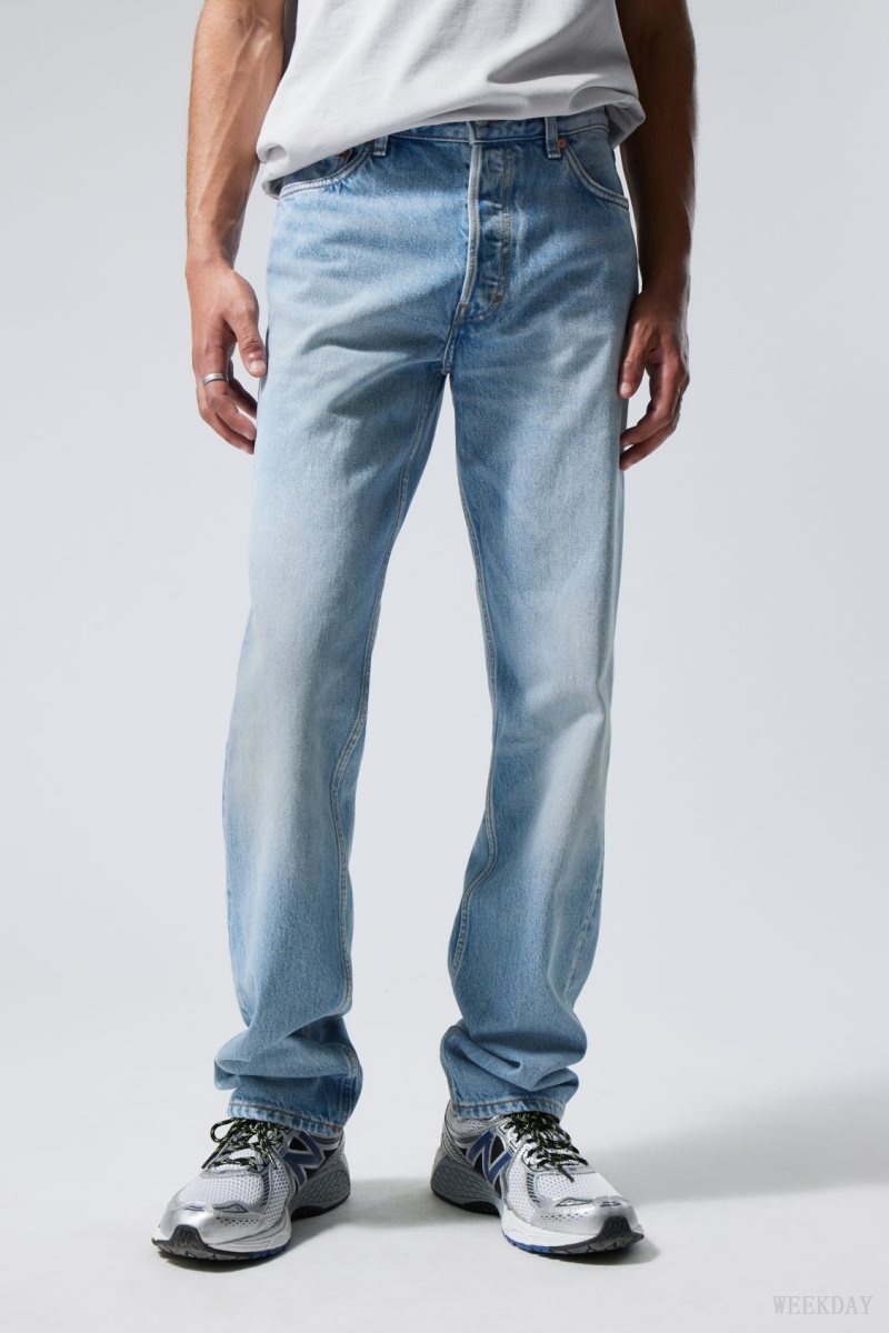 Weekday Klean Regular Straight Jeans Blue | YKLR0373