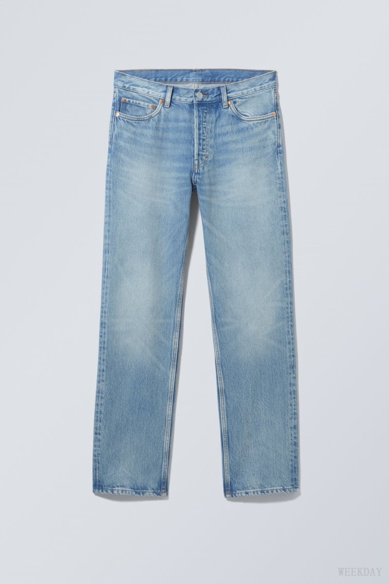 Weekday Klean Regular Straight Jeans Blue | YKLR0373