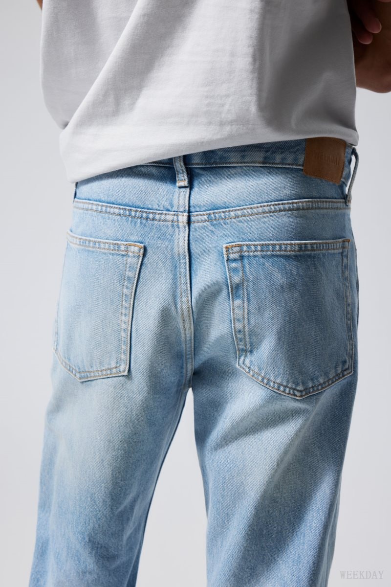 Weekday Klean Regular Straight Jeans Blue | YKLR0373