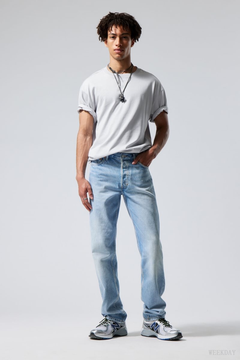 Weekday Klean Regular Straight Jeans Blue | YKLR0373