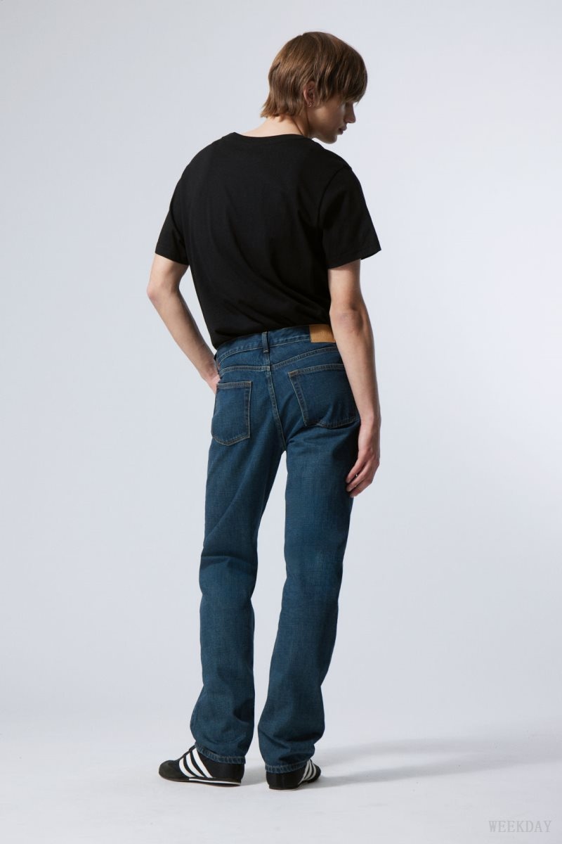 Weekday Klean Regular Straight Jeans Blue | LHBY0239