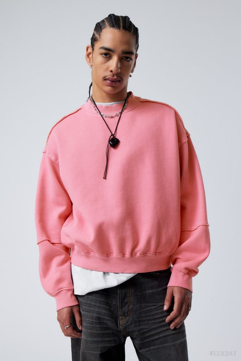 Weekday Liam Sweatshirt Pink | CFCZ1799