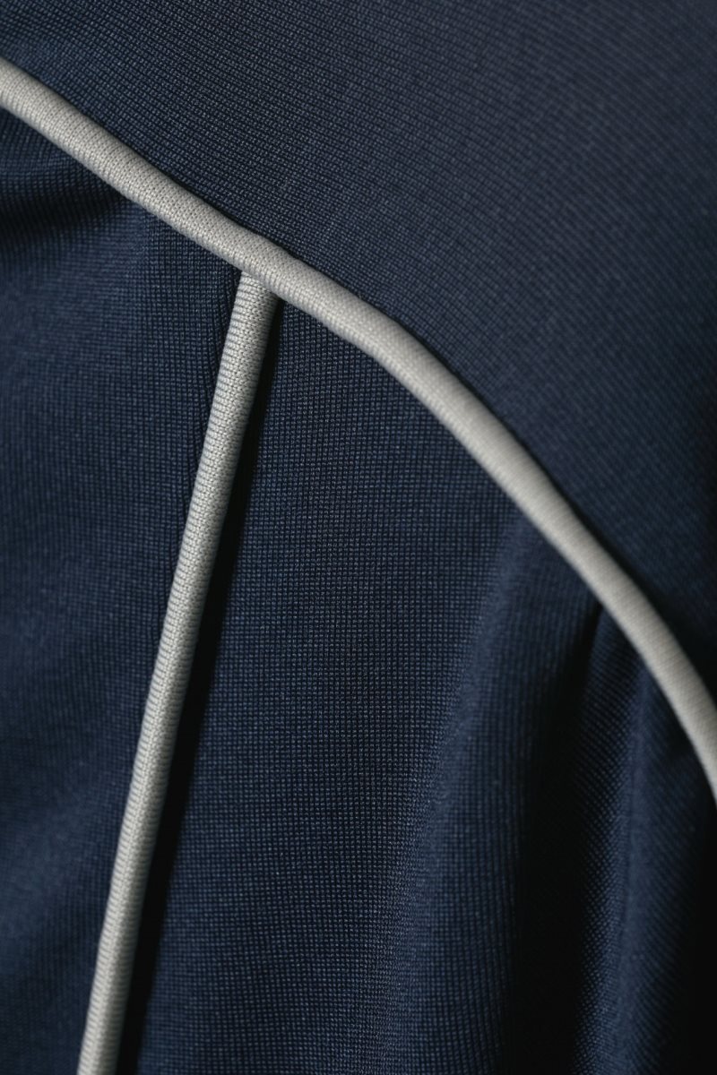 Weekday Lionella Piping ZIp Longsleeve Dark Blue | PWZM7168