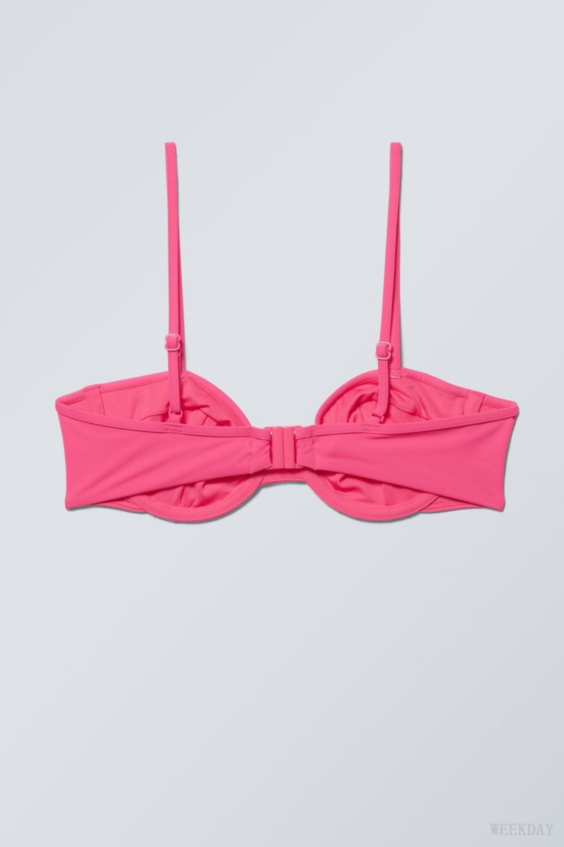 Weekday Low Wire Bikini Top Pink | ZVIX7883