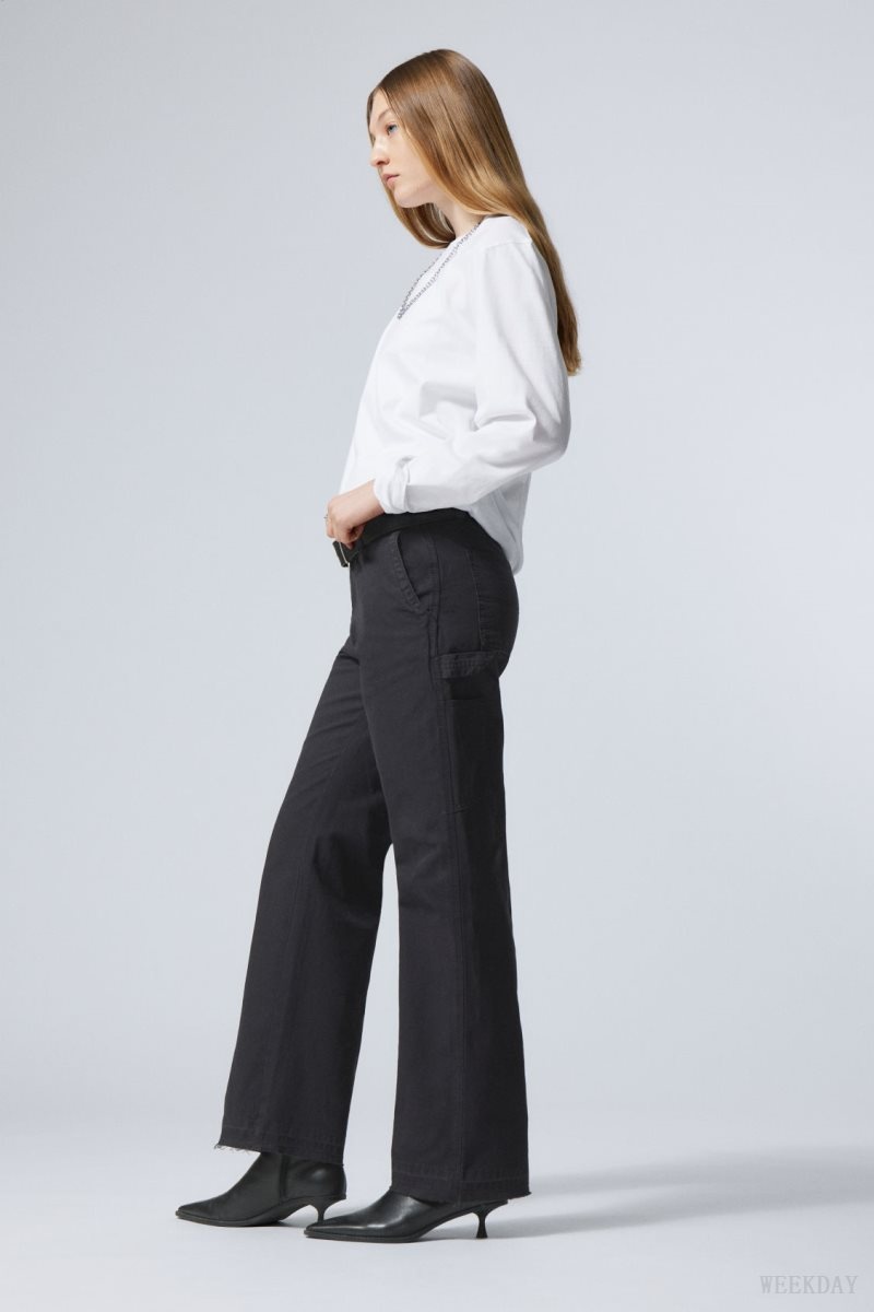 Weekday Mace Carpenter Trousers Black | YUCE8218