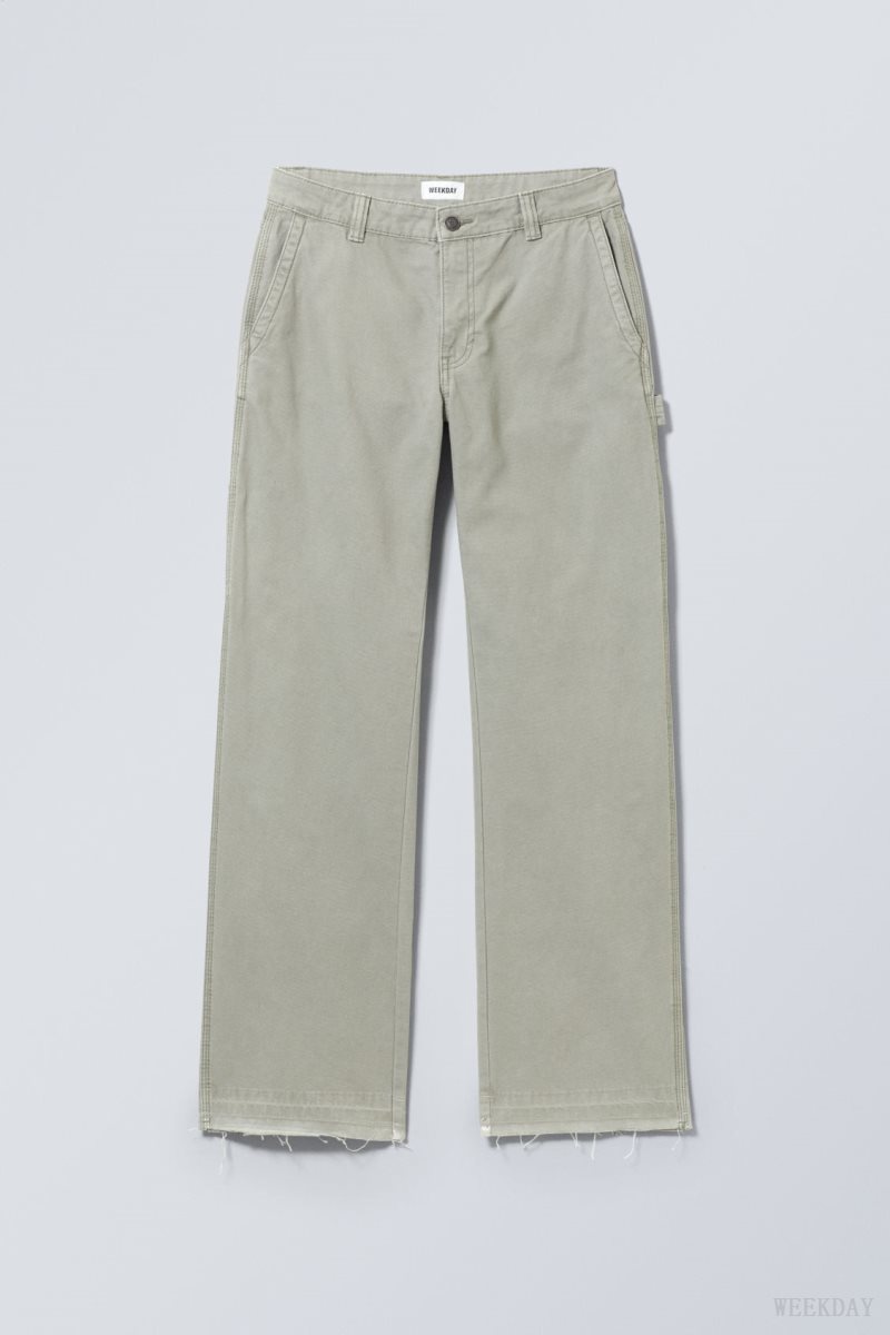 Weekday Mace Carpenter Trousers Grey | AQCN8764