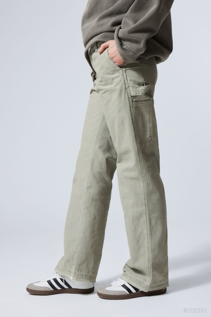 Weekday Mace Carpenter Trousers Grey | AQCN8764