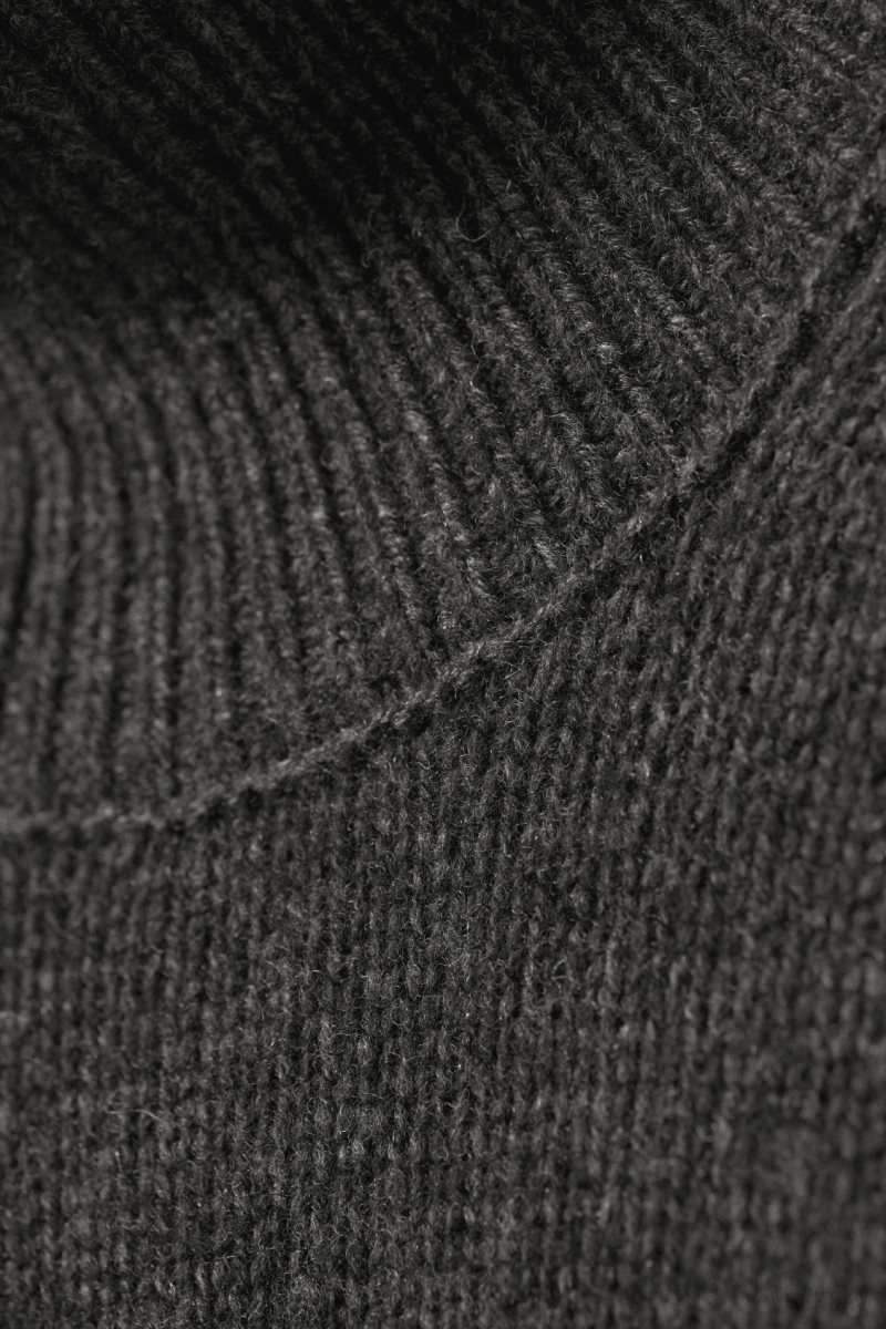 Weekday Maggie Wool Turtleneck Dark Grey | LAVY4481