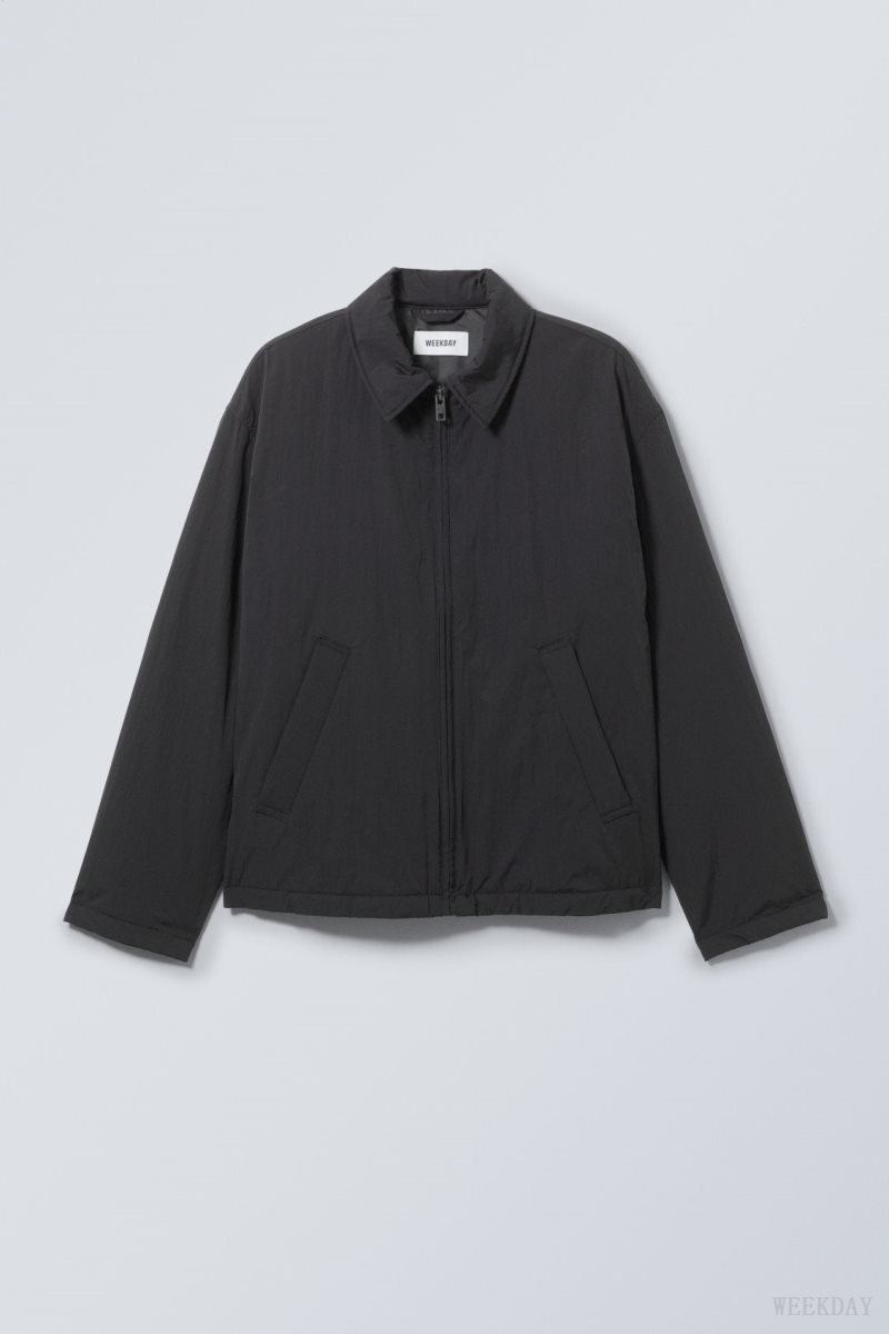 Weekday Martin Nylon Jacket Black | KOXQ5176