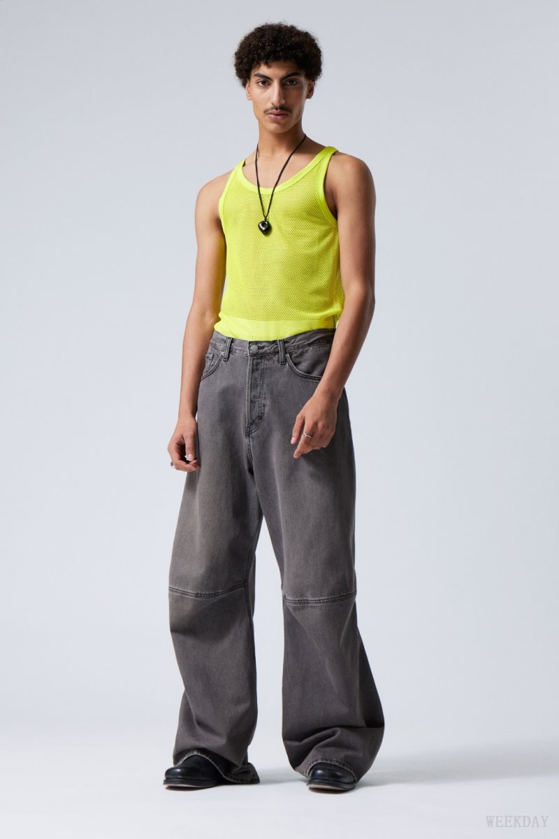 Weekday Matheus Mesh Tank Top Green | BZLV4943