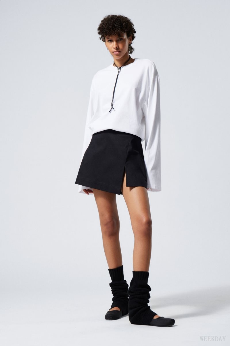 Weekday Mel Mini Skirt Black | UVSZ6500