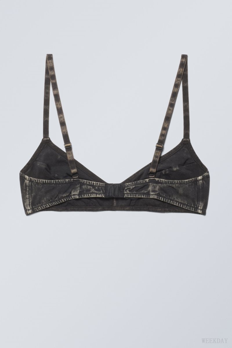 Weekday Miley Washed Cotton Bra Bra Black | UDUX2008