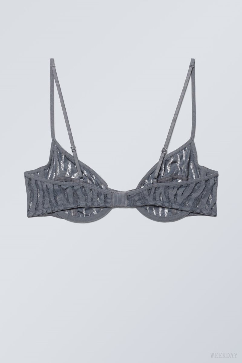 Weekday Molly Underwire Bra Bra Dark Grey | EFAY7344