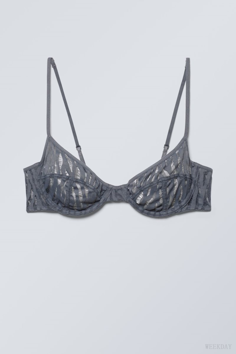 Weekday Molly Underwire Bra Bra Dark Grey | EFAY7344