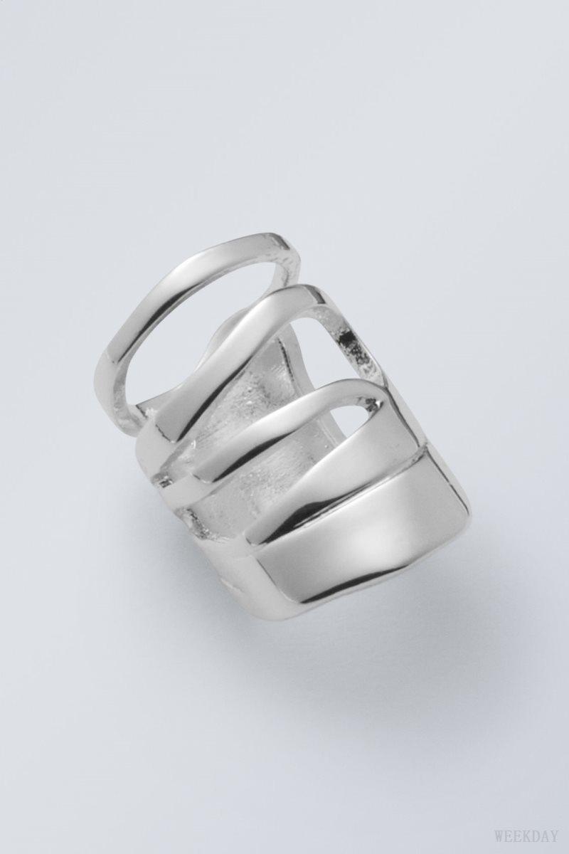 Weekday Motion Ring Silver | YFKV0388