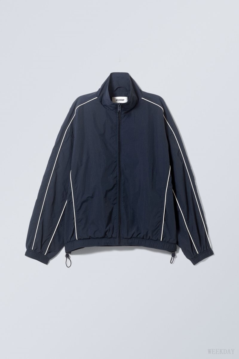 Weekday Nera Windbreaker Jacket Dark Blue | RTQB2304